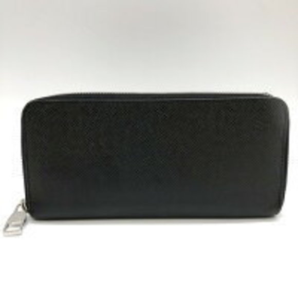 Louis Vuitton Zippy Wallet Vertical Long Black Taiga Leather - Picture 1 of 9